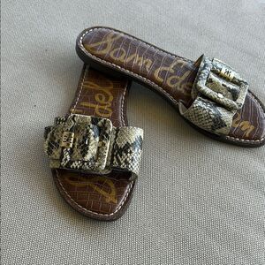Sam EdelmanSnake Print Slide Sandals